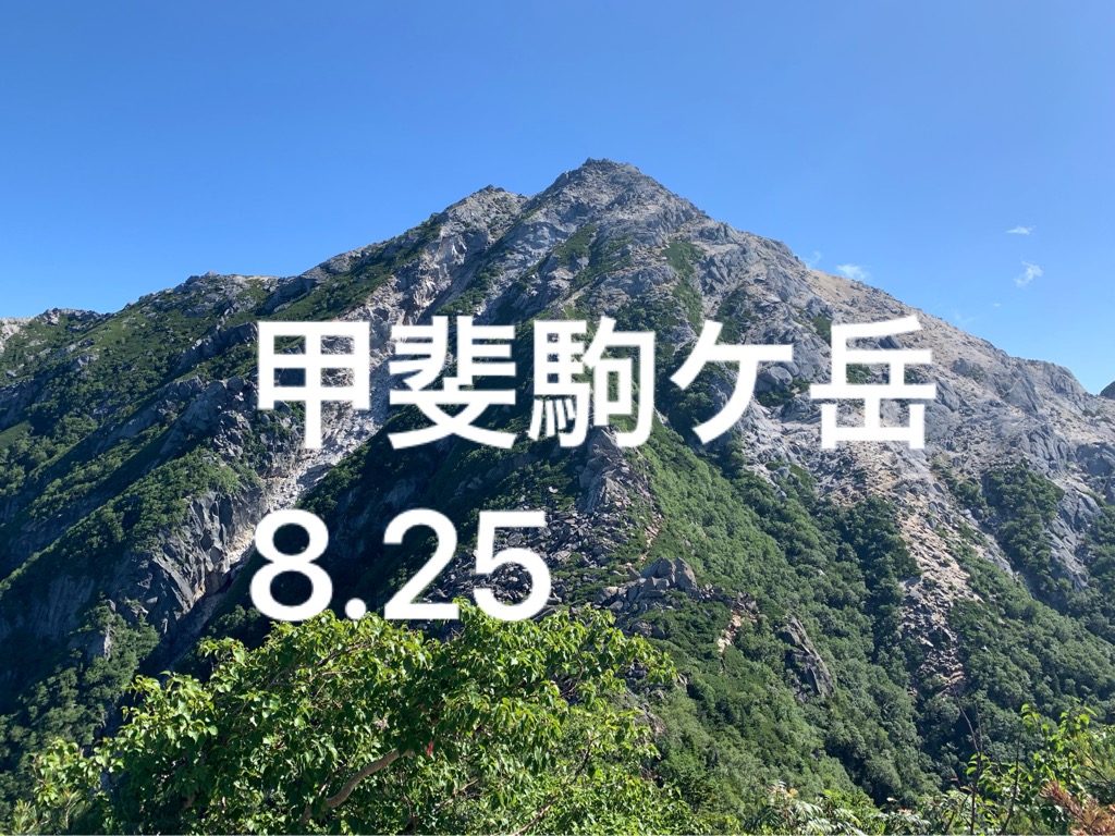 8 25 日本百名山 南アルプス 甲斐駒ケ岳 登山 テント泊